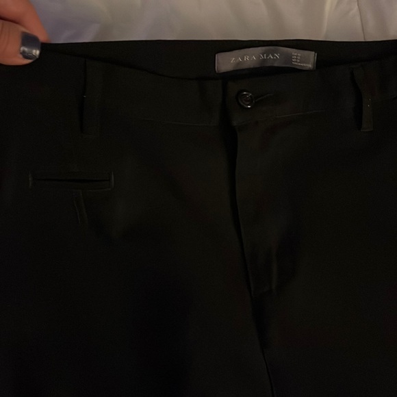 ZARA Men’s size 32 Black Straight Long Trouser Pant - Picture 2 of 9